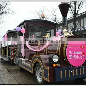 92KW Diesel Power Amusement Park Trackless Train thumbnail-1