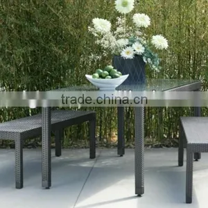 Quality Garden Furniture Outdoor Table Sets Rattan Dining Bench thumbnail-1