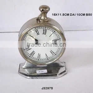 Round Table Clock Hand Watch Style in Mirror Polish Finish and Alos Available in Nickel Plating thumbnail-1