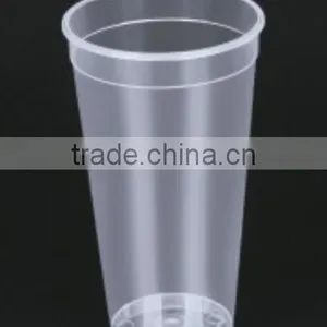 580ML PP Cup Plastic Cup Transparent Drink Cup Disposable Cup Injection With Lid thumbnail-1