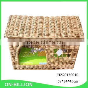 High Quality Wicker Pet Bed Decorative Rattan Pet House thumbnail-1
