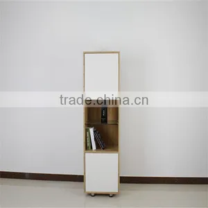 Simple Style White Finishing Living Room Bamboo Tall Cabinet thumbnail-2