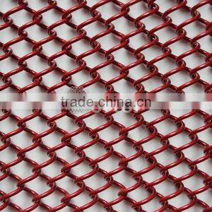Customing Made Red Metal Wire Mesh Custom Room Divider thumbnail-1