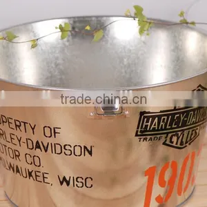 Galvanized Ice Bucket With Bottle Opener /Metal Ice Bucket With Handle thumbnail-3
