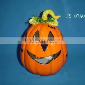Ceramic Pumpkin Candle Holder/ Halloween Pumpkin thumbnail-1