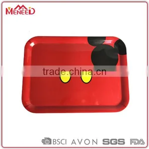 Novelty New Items Creative Design Rectangular Red Mouse Customized Melamine Tray thumbnail-1