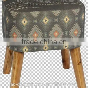 RECTANGULAR PU LEATHER/WOODEN STOOL thumbnail-1