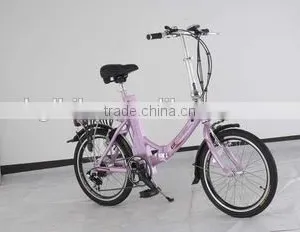 20 Inch Fashionable CE Foldable Electric Folding Bike for Women thumbnail-3