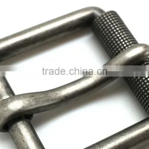 1-1/2" Standard Leather Belt Buckl, Zinc Alloy Material Buckle With Roller, Antique Nickel Belt Buckle thumbnail-2