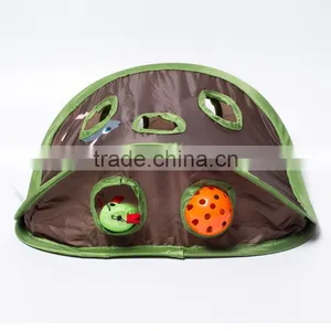 Pet Cat Mice Intelligence Play Toys Bell Tent With 9 Holes Cat Play Tunnel thumbnail-1