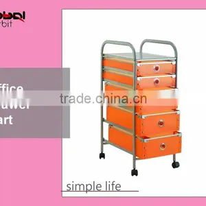 Color Furniture Rolling Waterproof Plastic Drawer Office Organizer Cart With Wheels thumbnail-4