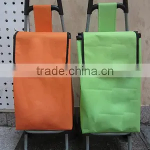 Colorful Shopping Foldable Trolley Bag With Wheels thumbnail-5