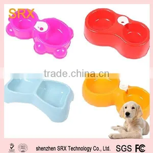Cute Double Dog Feeding Dish / Plastic Double Dog Water Dish /custom Plastic Double Dog Food Bowl thumbnail-2