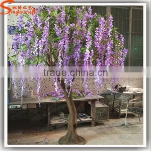 20160620 SongTao White Artificial Wisteria Tree Custom Canopy Silk Wisteria Tree thumbnail-2