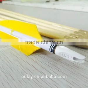 Pine Cresting Wood Bow And Arrows With Copper Bullet Tips and Covering Tung Oil thumbnail-2