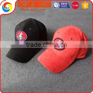 Custom Suede Fabric Embroidery Patch Baseball Cap Without Button thumbnail-1