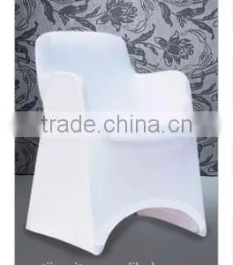 White Spandex Arm Chair Cover for Plastic Arm Chair thumbnail-1