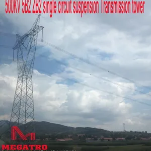 MEGATRO 500KV 5B2 ZB2 Single Circuit Suspension Transmission Tower thumbnail-2