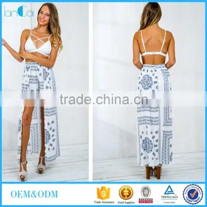 2016 New Design This Cute Pair of Shorts Features a Printed Fabrication and Has a Maxi Skirt thumbnail-1