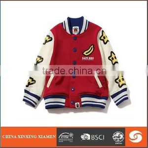 Children Cartoon Print Cropped Bomber Jacket Women Crop Baseball Jackets thumbnail-1