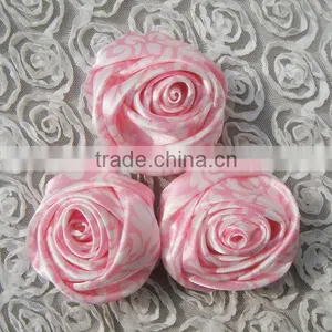 Cute Hand Made Satin Fabric Flower Brooch thumbnail-1