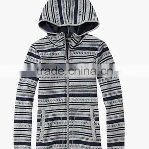 Women Man Polar Fleece Hoodies Stripe Flower Printed Patern thumbnail-2