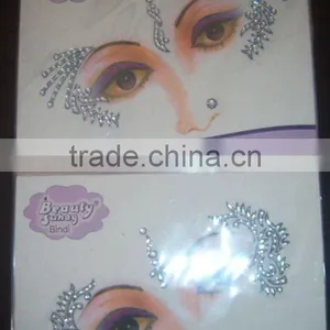 Crystal Face Eye TATTOO Bindi STICKER Card thumbnail-1