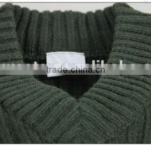 Pure Color Military Sweater Plus Size Mens Acrylic Sweater Designs thumbnail-2