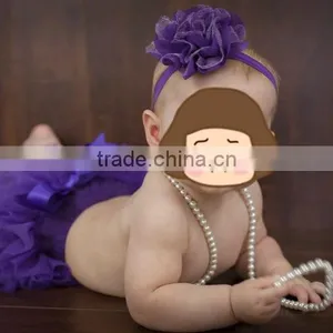 Amber Bloomer Flower Hairband Baby Clothing Set for Infant Girls thumbnail-3
