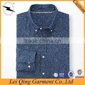 Latest 100% Cotton Slim Fit Denim Cowboy Long Sleeve Casual Men Shirts thumbnail-1
