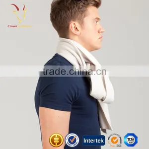 Solid Color Mens Cashmere Knitted Scarf On Sale thumbnail-2