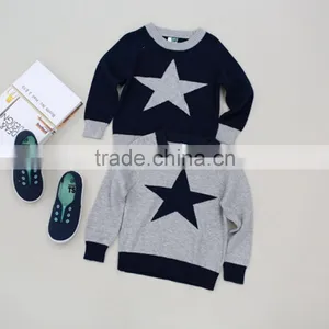 2-7 Years Kids Bohemia Style Sweater, Color Rendering Sweater, Boutique Children's Cotton Sweater thumbnail-1