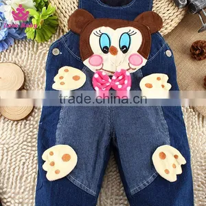 Kids Sling Denim Pants Cartoon Vest Children Trousers Fit 1-2-3T Baby Unisex thumbnail-4