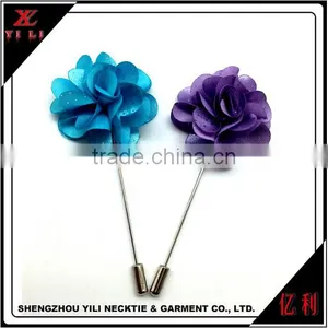 China Supplies Cheap Colorful Men Shirt Decorative Flower Pins thumbnail-2