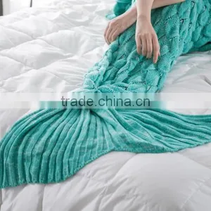Customs Knitted Scales Mermaid Blanket Adult Mermaid Tail Blanket 90*190cm thumbnail-2