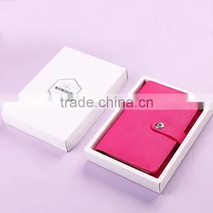 48K PU Leather Cover Planner With Metal Clasp Button Embossed Logo Loose Leaf Binding Organizer Planner thumbnail-1