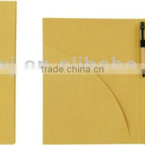 Big Kraft Card Cover Notebook 70grams 30sheets 31*23cm With Pocket Paper Pen thumbnail-1