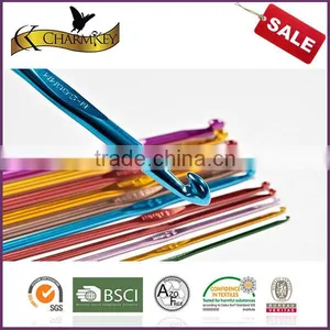 Charmkey High Quality Needlework Aluminum Ergonomic Crochet Hook Set Crochet Bags thumbnail-4