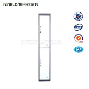 New Design Decorative Storage Locker Cabinet 2 Door Steel Cupboard Locker With Feet With Price thumbnail-1