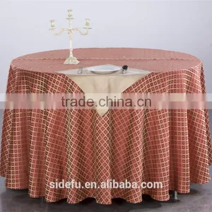 Custom Modern Design Table Linen Hotel Jacquard Round Table Cloth thumbnail-3