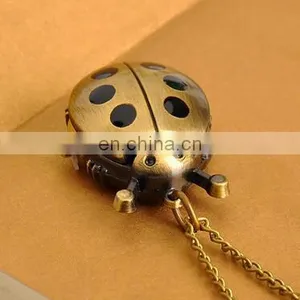 Fashion Reaver With Active Wings Design Pocket Watch Chains Necklaces Reaver Pendant Quartz Long Chain Watch thumbnail-3