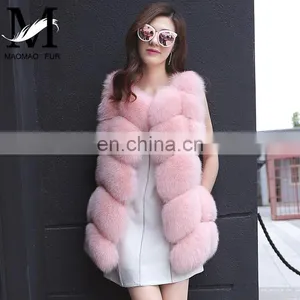 New Fashion Genuine Fox Fur Vest Women Formal Waistcoat For Women Waistcoat Designs For Girls thumbnail-4