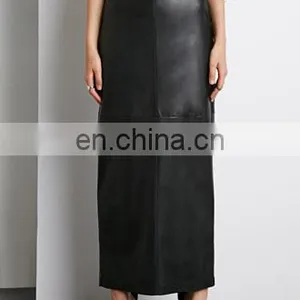 2015 New Design Fashion Women Leather Long Maxi Skirt thumbnail-2