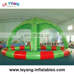 PVC Outdoor Inflatable Pool With Tent Cover Inflatable Water Pool Inflatable Pool thumbnail-1
