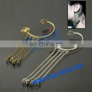 Wholesale Without MOQ ! Hanging Skull Ear Cuff thumbnail-1