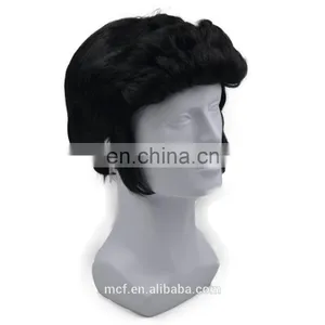 MCW-2355 New 2017 Synthetic Wig Black Short Straight Man Hair Wig Most Popular Singer Elvis Presley Cosplay Wig thumbnail-2