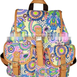 Wholesale Unisex Canvas Sports Travelling Backpack Bag thumbnail-5