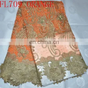Organza Embroidery Lace Fabric for Clothing(FL709) Embroidery French Lace thumbnail-3