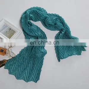 2015 Newest Style Fashion Desig Pure Color Machine Pleat Chiffon Warp thumbnail-5