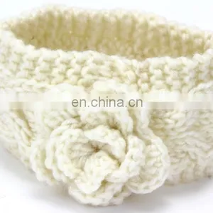 Winter New Fashion Knitted Camellia Twist Braided Baby Warm Hairband Children Kids Hair Accessories thumbnail-3